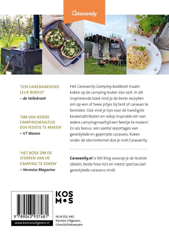 Achterkant van Caravanity - Camping kookboek