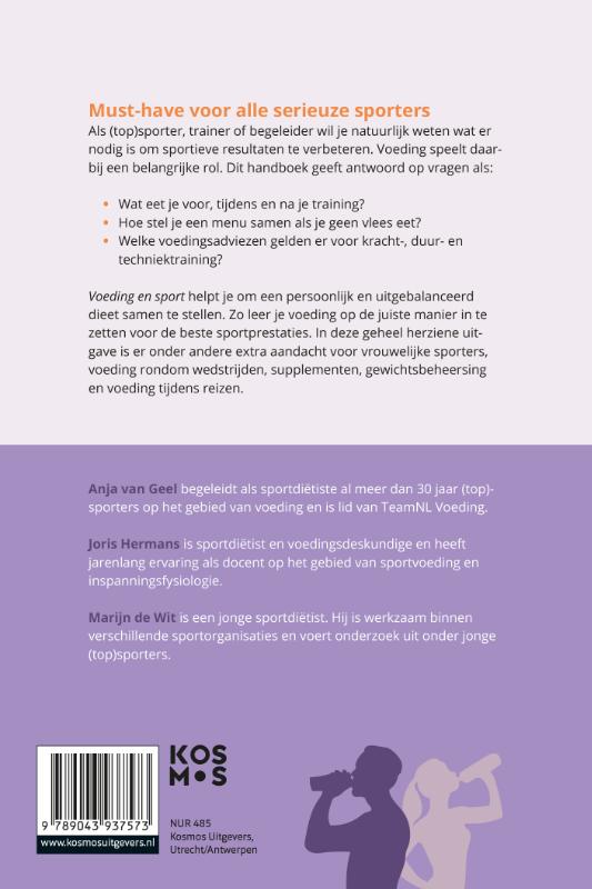 Achterkant van Voeding en sport
