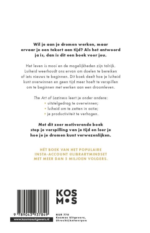 Achterkant van The Art of Laziness