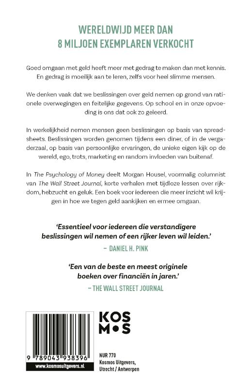 Achterkant van The Psychology of Money