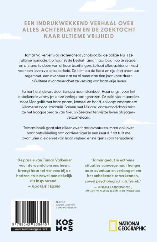 Achterkant van Fulltime avonturier