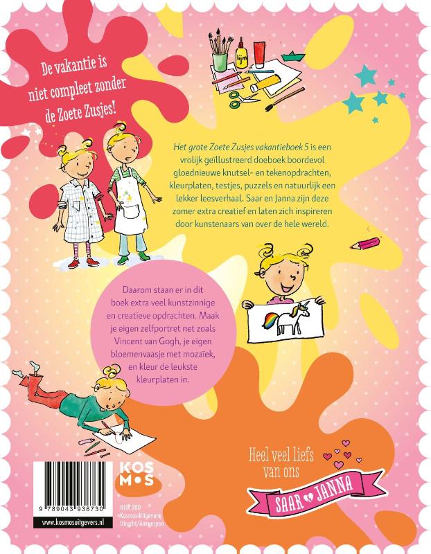 Achterkant van Het grote Zoete Zusjes vakantieboek 5