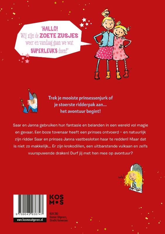 Achterkant van De Zoete Zusjes gaan op avontuur
