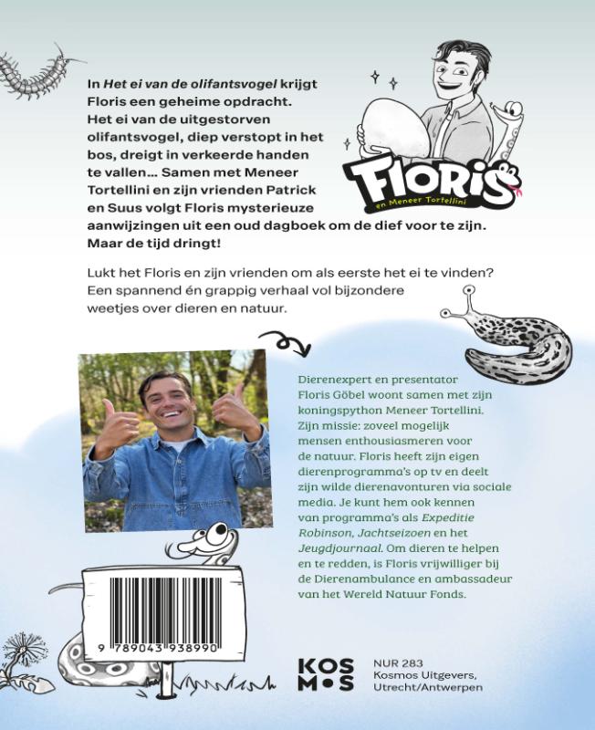 Achterkant van Het ei van de olifantsvogel