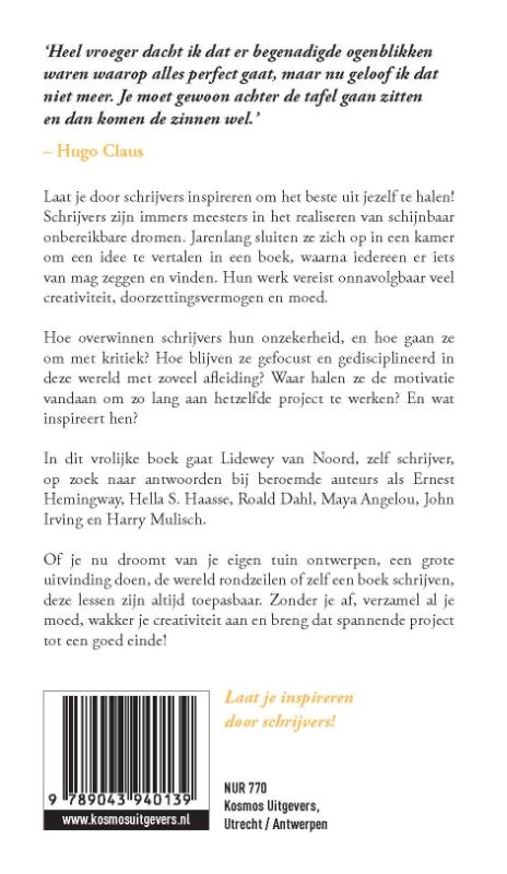 Achterkant van Doe en denk als een schrijver