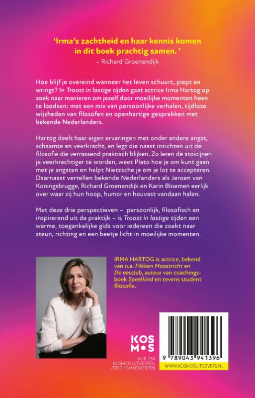 Achterkant van Troost in lastige tijden