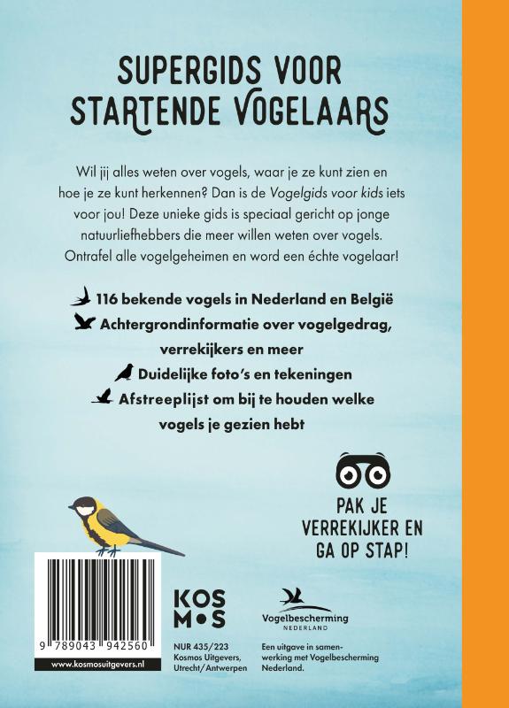 Achterkant van Vogelgids voor kids