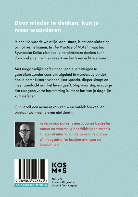Achterkant van The practice of not thinking