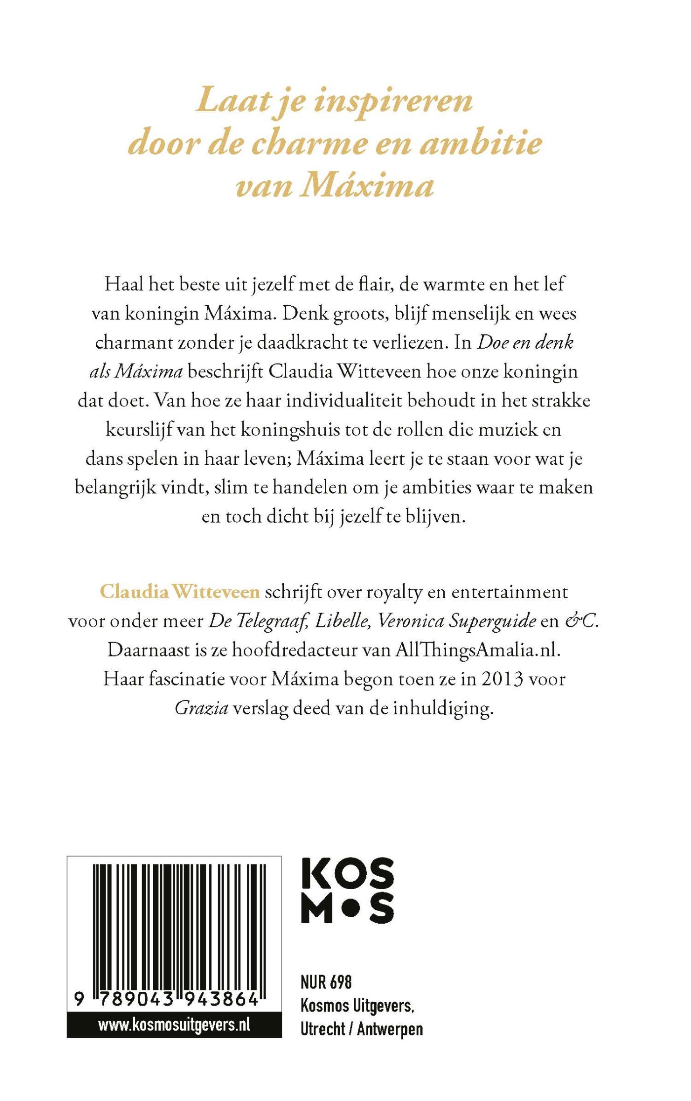 Achterkant van Doe en denk als Máxima