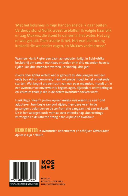 Achterkant van Dwars door Afrika