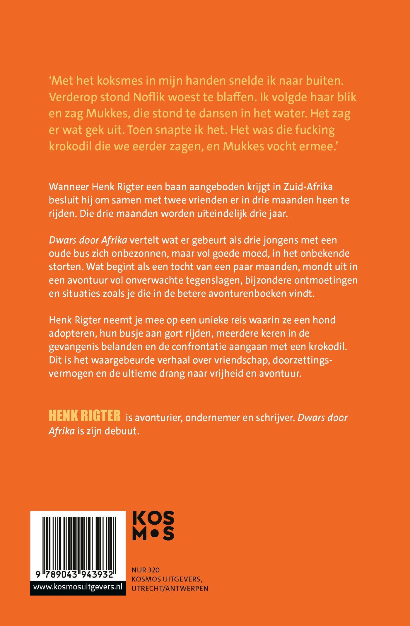 Achterkant van Dwars door Afrika