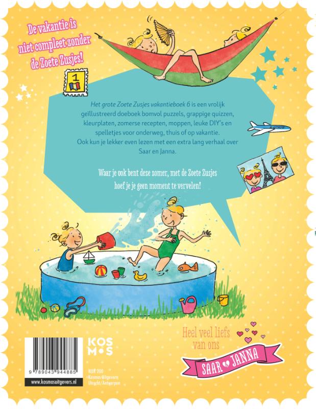 Achterkant van Het grote Zoete Zusjes vakantieboek 6