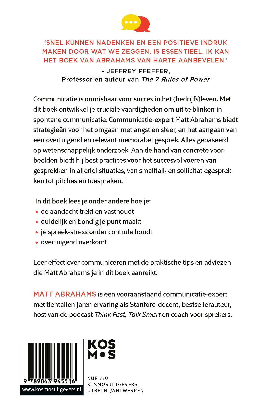 Achterkant van Think Faster, Talk Smarter
