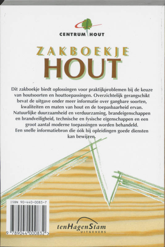 Achterkant van Zakboekje Hout