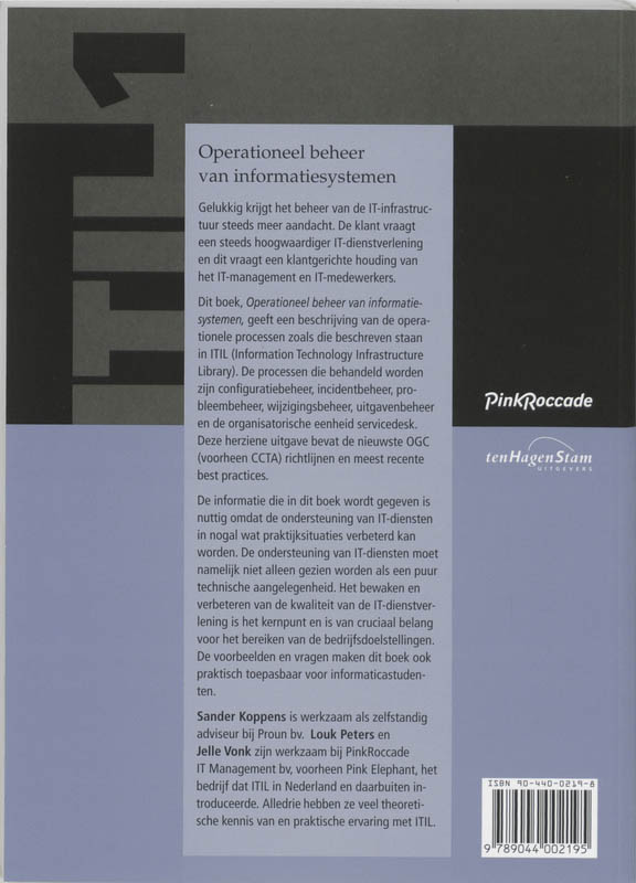 Achterkant van Operationeel beheer van informatiesystemen