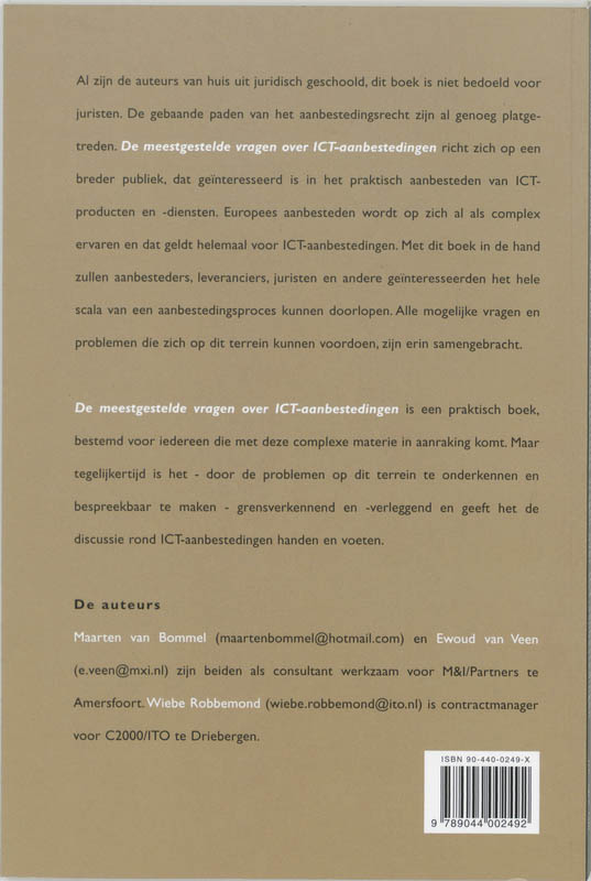 Achterkant van De meestgestelde vragen over ICT-aanbestedingen