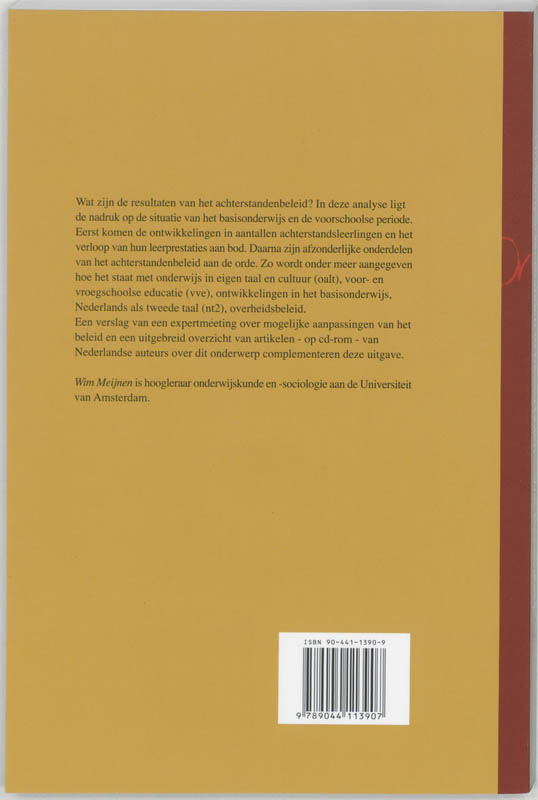 Achterkant van Onderwijsachterstanden in basisscholen