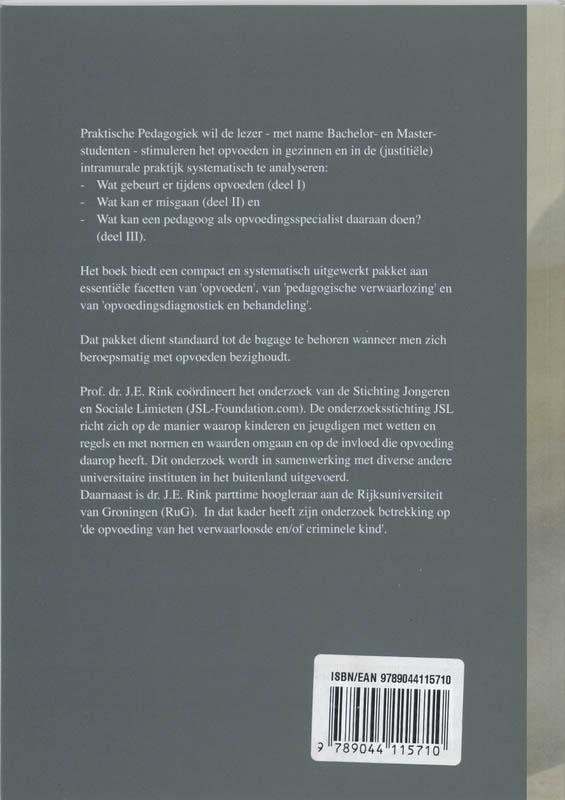 Achterkant van Praktische pedagogiek