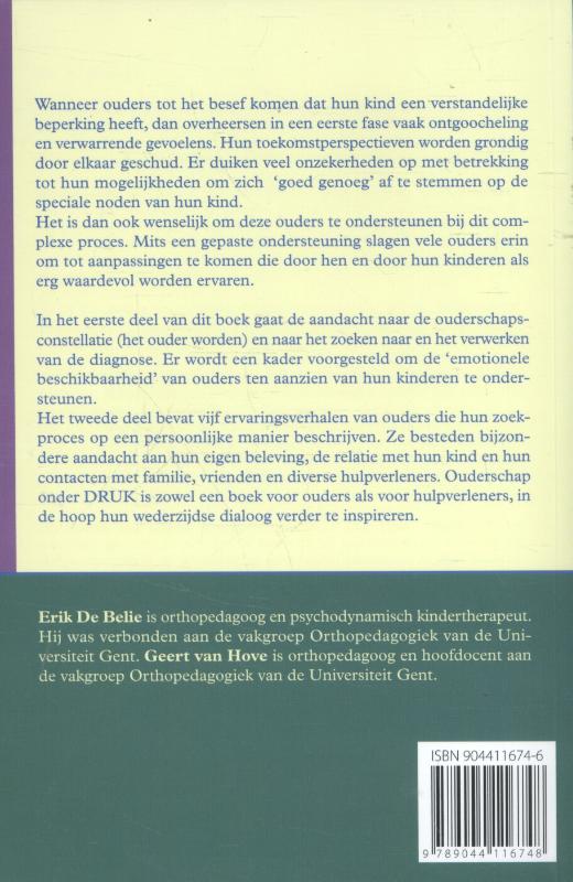 Achterkant van Ouderschap onder druk