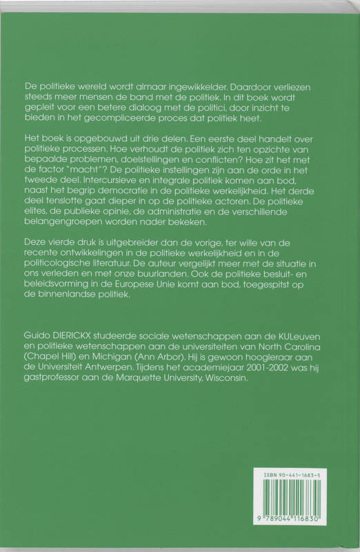 Achterkant van De logica van de politiek