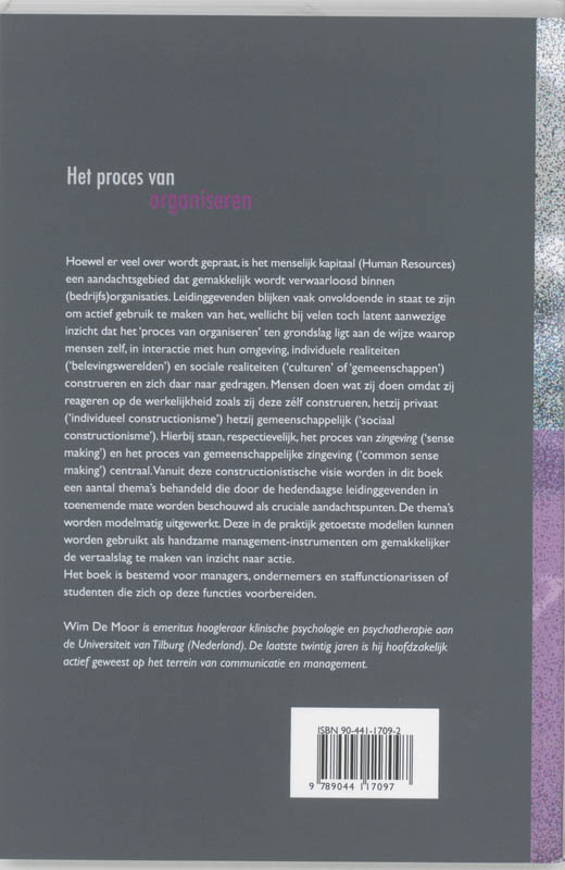 Achterkant van Het proces van organiseren