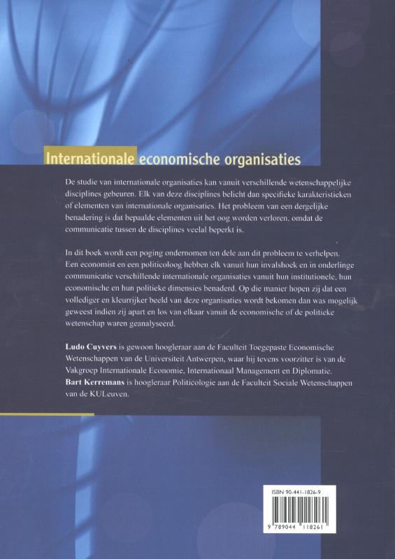 Achterkant van Internationale economische organisaties