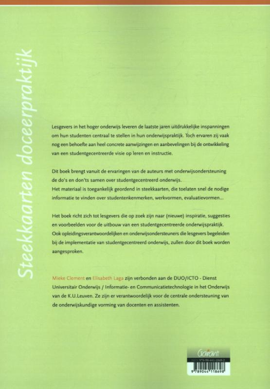 Achterkant van Steekkaarten doceerpraktijk