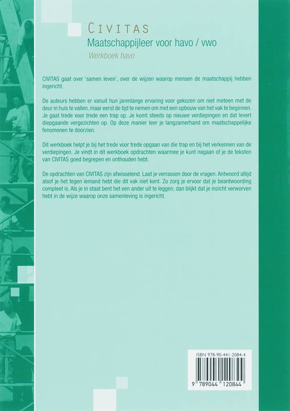 Achterkant van Werkboek