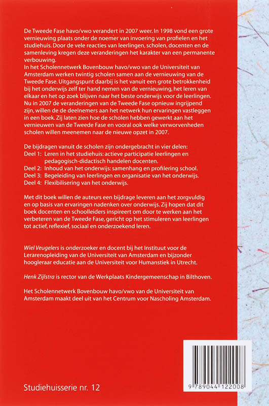 Achterkant van Het studiehuis leert
