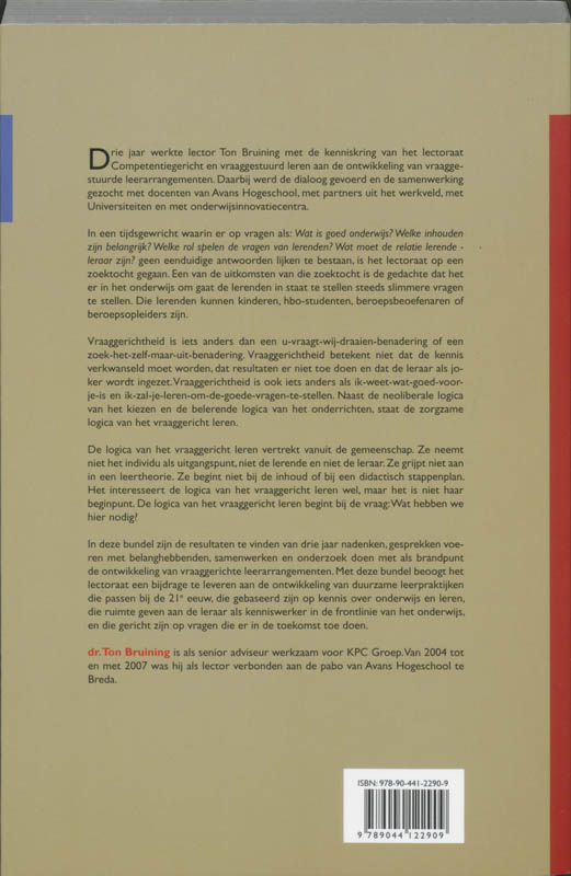 Achterkant van De logica van vraaggericht leren