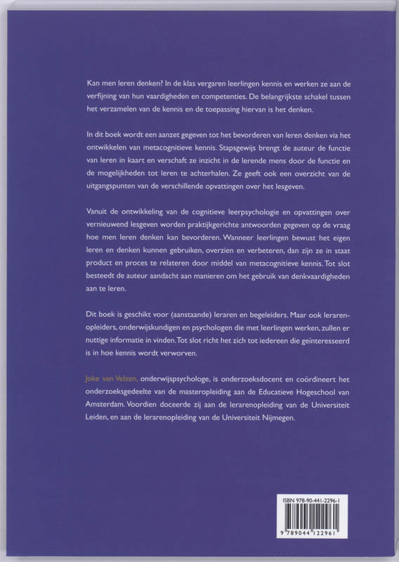 Achterkant van Kennis & denken & leren