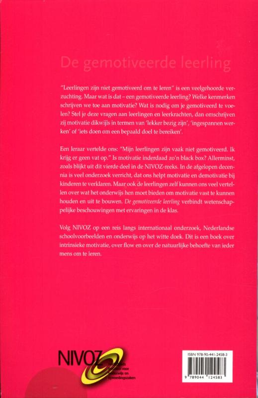 Achterkant van De gemotiveerde leerling