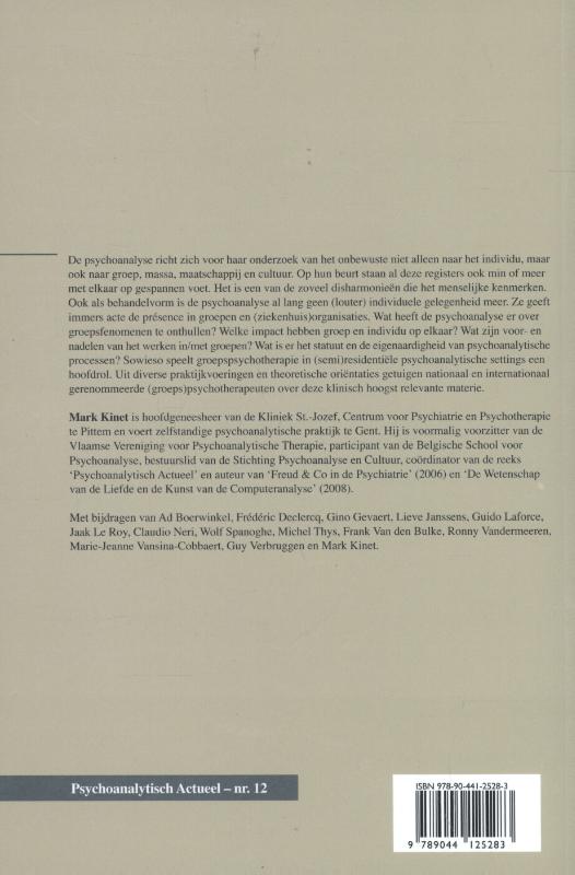 Achterkant van De groep in psychoanalyse