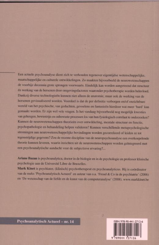 Achterkant van Psychoanalyse en neurowetenschap