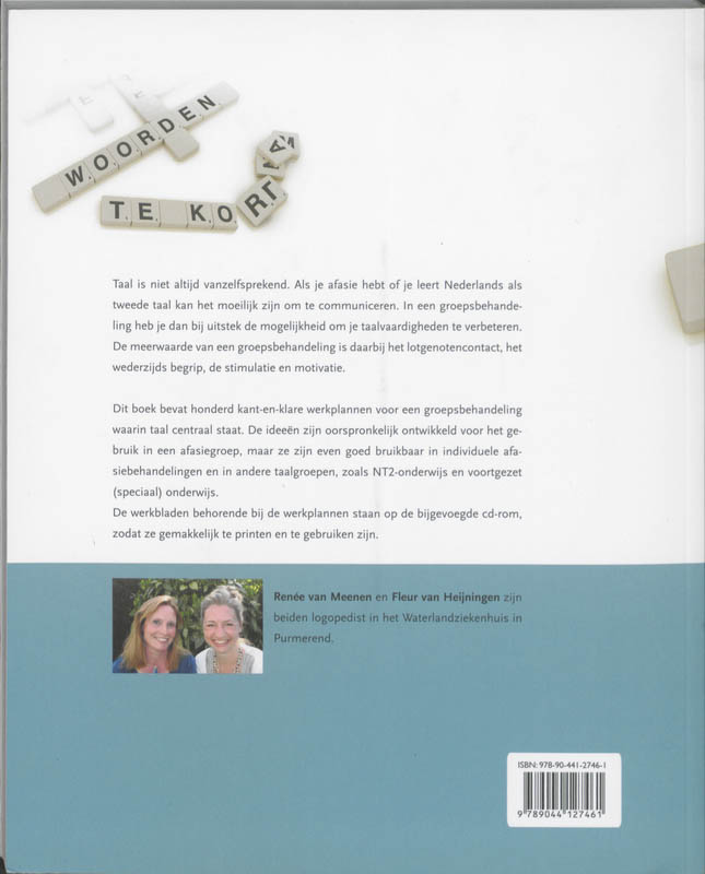 Achterkant van Woorden te kort