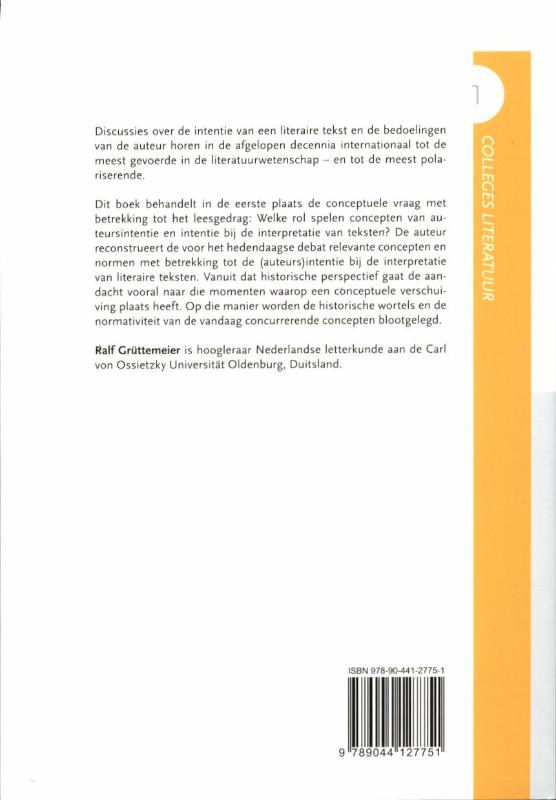 Achterkant van Auteursintentie