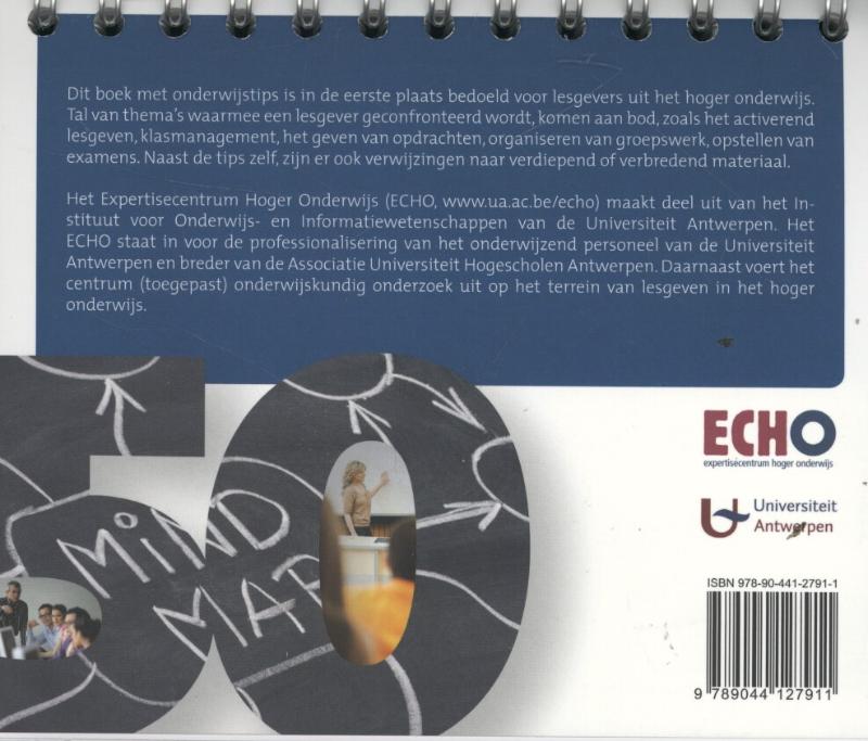 Achterkant van Vijftig onderwijstips