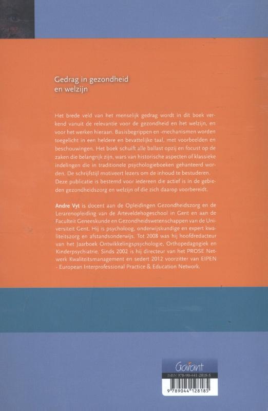 Achterkant van Gedrag in gezondheid en welzijn
