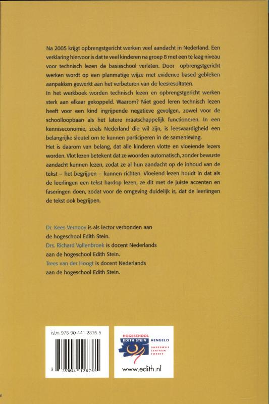 Achterkant van Opbrengstgericht werken: vlot en vloeiend lezen
