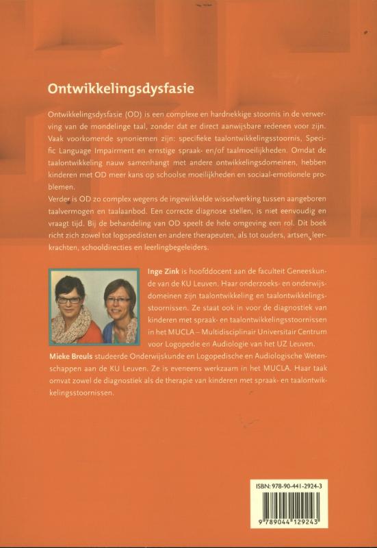 Achterkant van Ontwikkelingsdysfasie