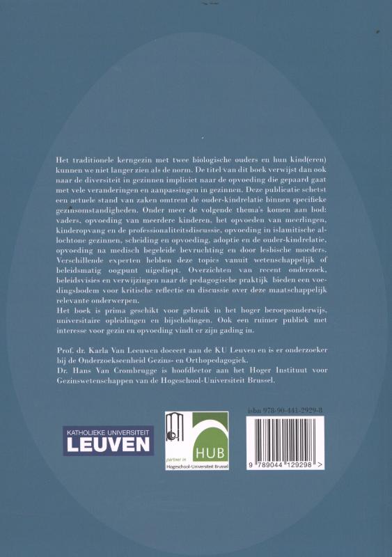 Achterkant van Gezinnen in soorten