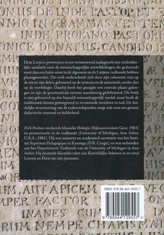 Achterkant van Latijnse grammatica