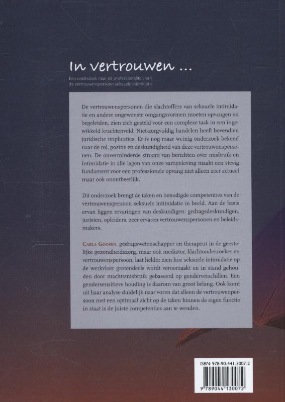 Achterkant van In vertrouwen...