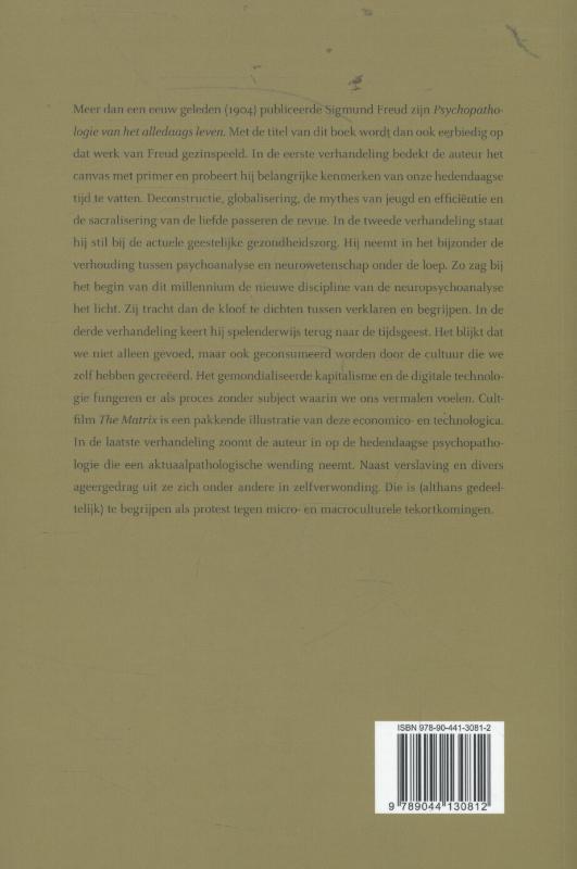 Achterkant van Psychopathologie van het hedendaags leven