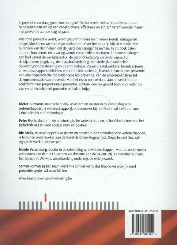Achterkant van Preventie morgen