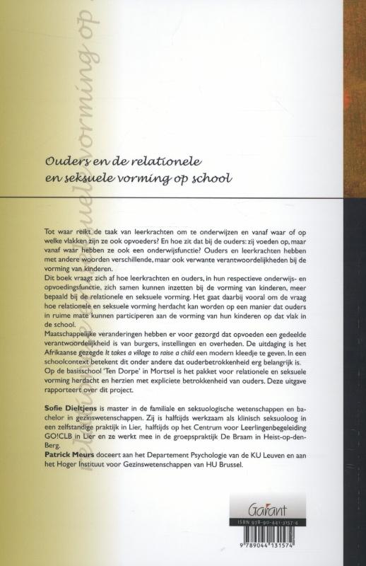 Achterkant van Ouders en de relationele en seksuele vorming op school