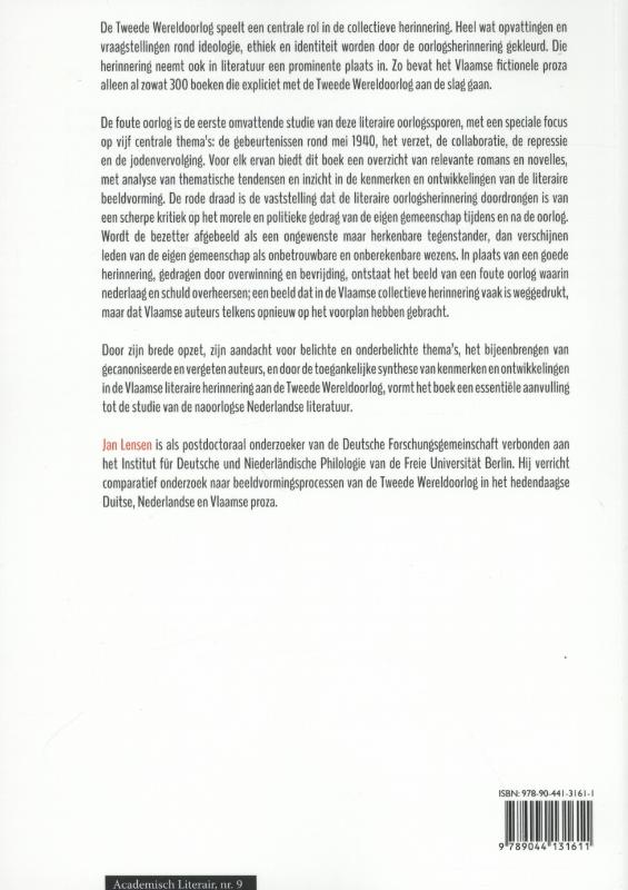 Achterkant van De foute oorlog