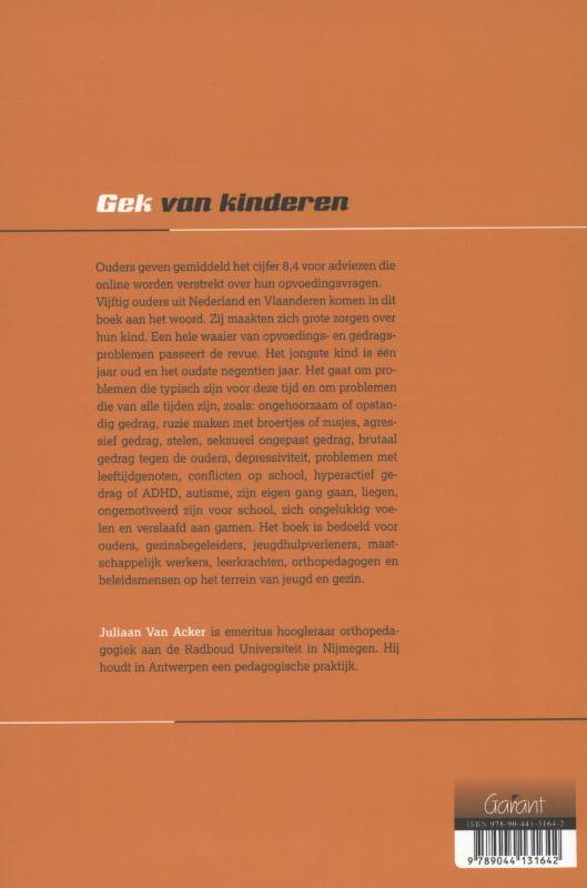 Achterkant van Gek van kinderen