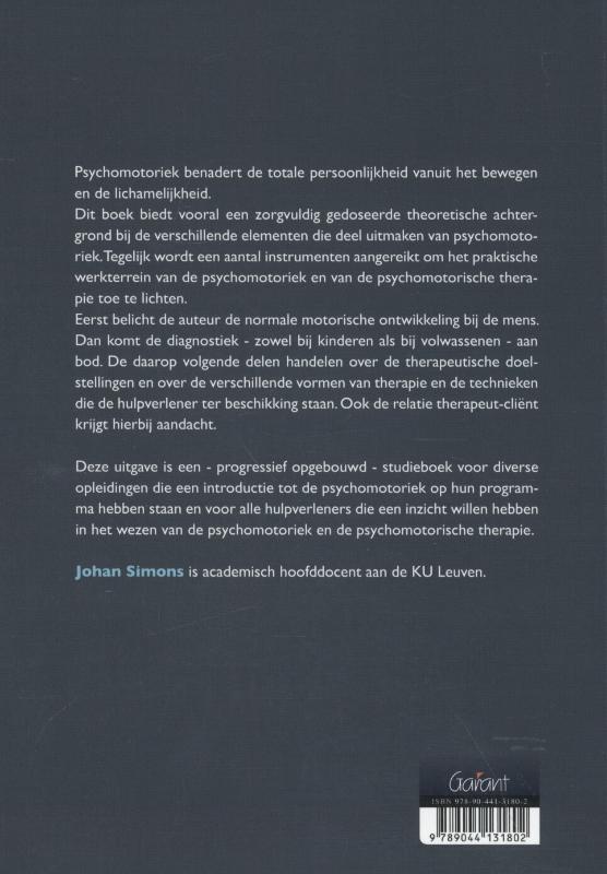 Achterkant van Introductie tot de psychomotoriek