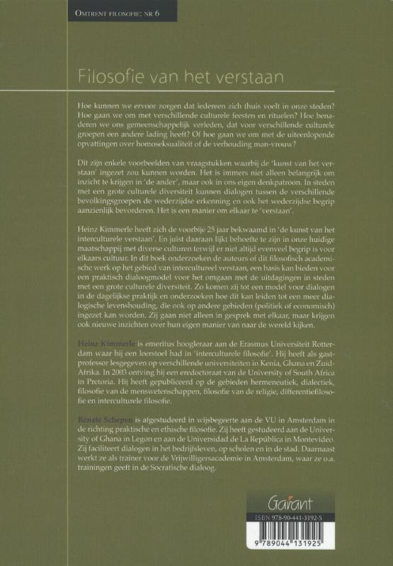 Achterkant van Filosofie van het verstaan